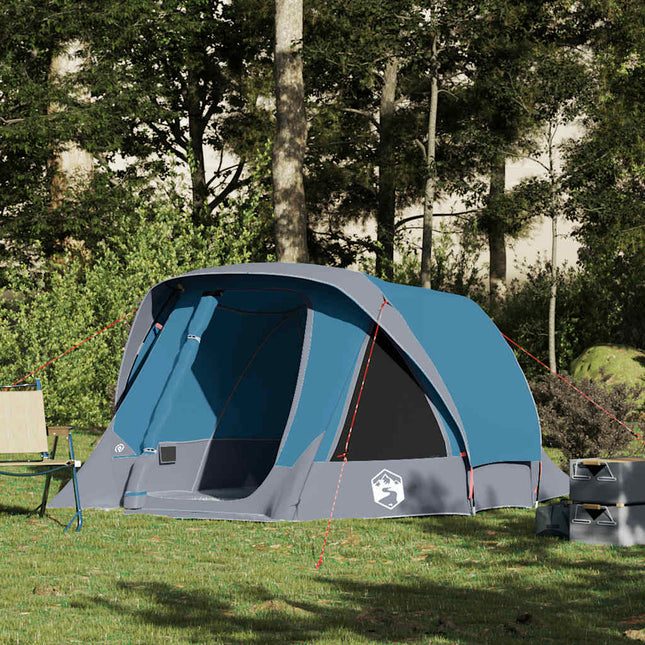 4-personers campingtelt vandtæt blå
