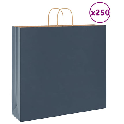 papirposer 250 stk. med håndtag 54x15x49 cm blå