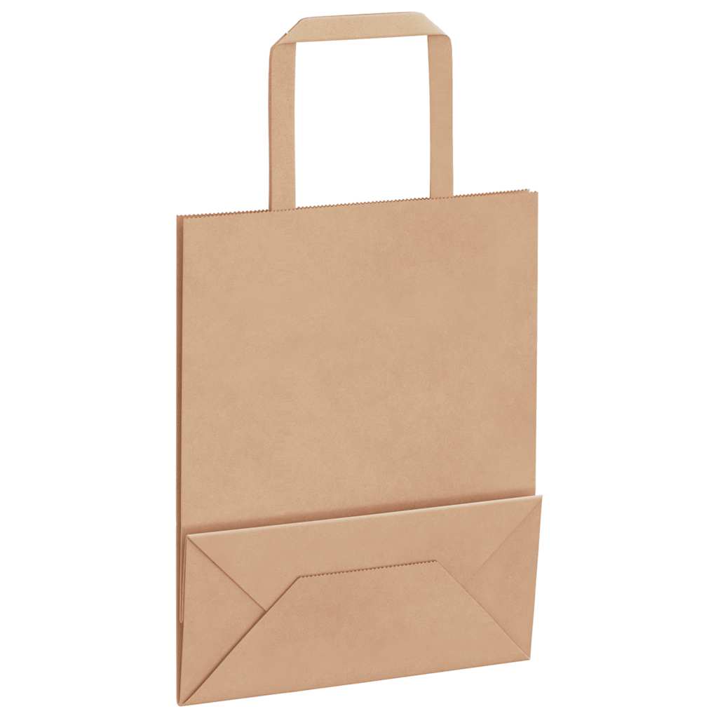 papirposer 250 stk. med håndtag 18x8x22 cm brun