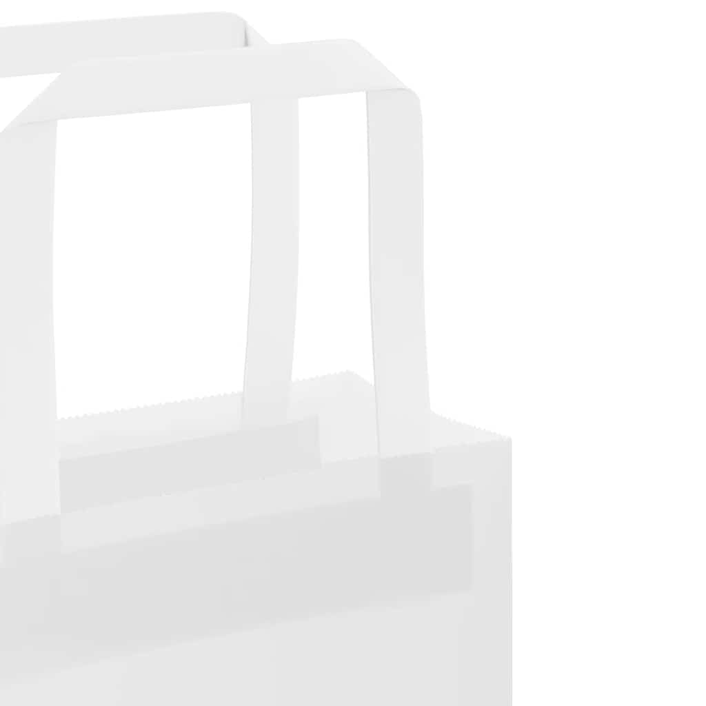 papirposer 250 stk. med håndtag 21x11x28 cm hvid