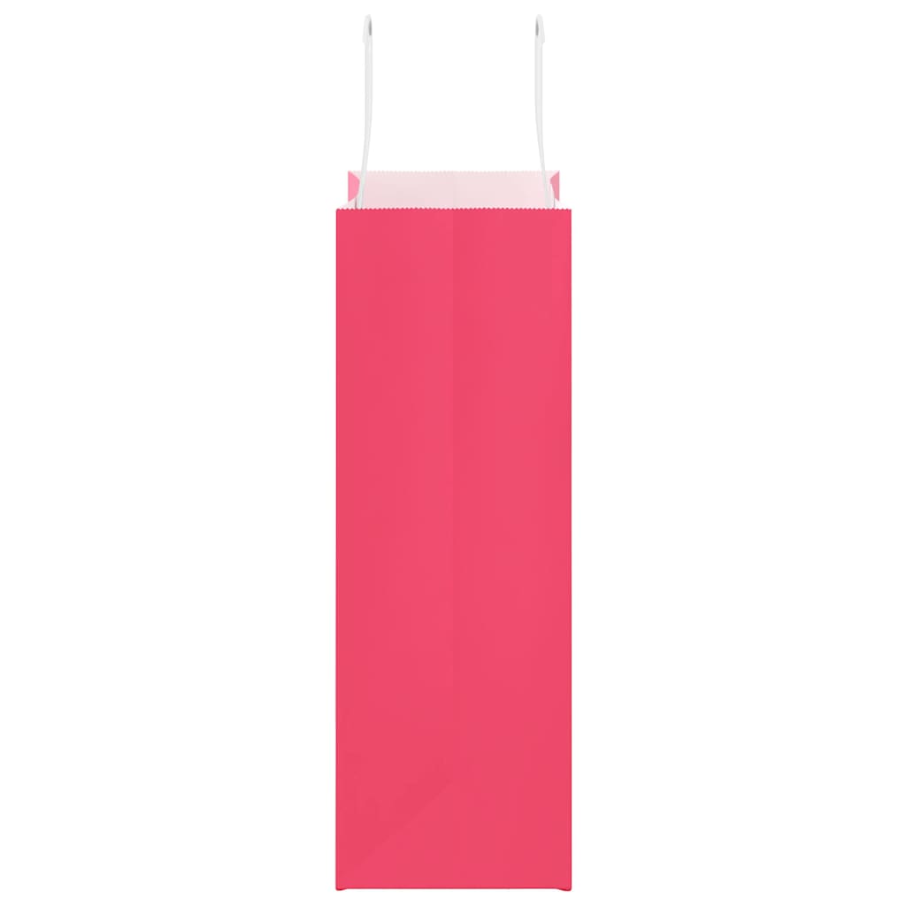 papirposer 250 stk. med håndtag 21x11x31 cm lyserød