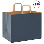 papirposer 250 stk. med håndtag 32x22x24 cm blå