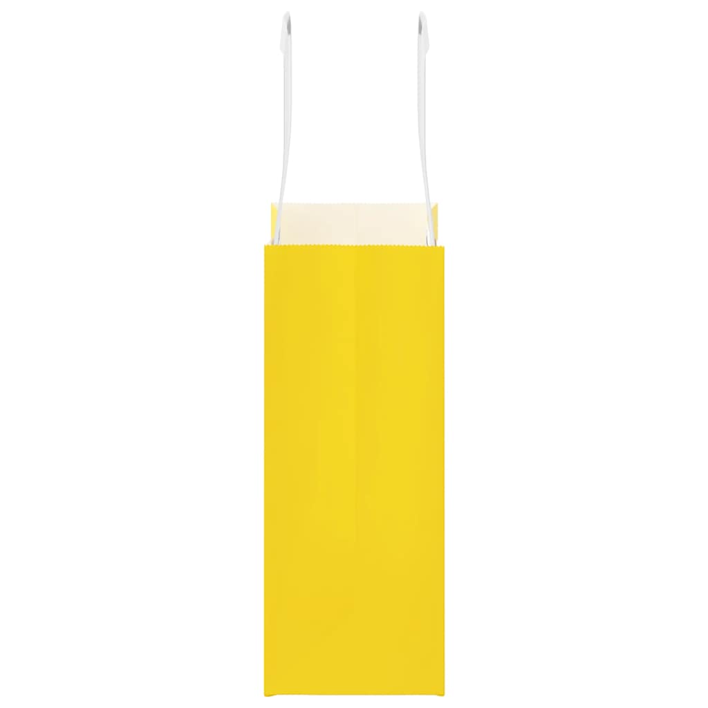 papirposer 250 stk. med håndtag 15x8x21 cm gul