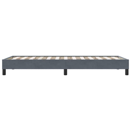 kontinentalseng uden madras 80x210 cm fløjl mørkegrå