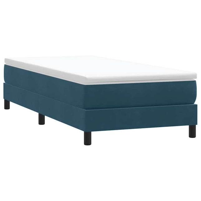 kontinentalseng uden madras 80x210 cm fløjl mørkeblå