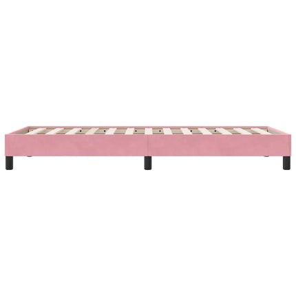 kontinentalseng uden madras 80x210 cm fløjl lyserød