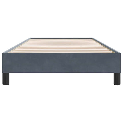 kontinentalseng uden madras 90x210 cm fløjl mørkegrå