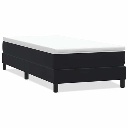 kontinentalseng uden madras 90x210 cm fløjl sort