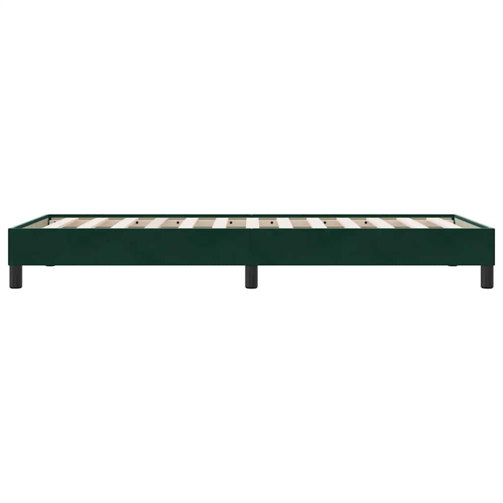 kontinentalseng uden madras 90x210 cm fløjl mørkegrøn
