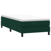 kontinentalseng uden madras 90x210 cm fløjl mørkegrøn