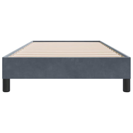 kontinentalseng uden madras 100x210 cm fløjl mørkegrå