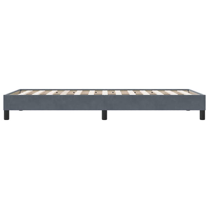 kontinentalseng uden madras 100x210 cm fløjl mørkegrå