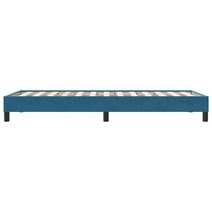 kontinentalseng uden madras 100x210 cm fløjl mørkeblå
