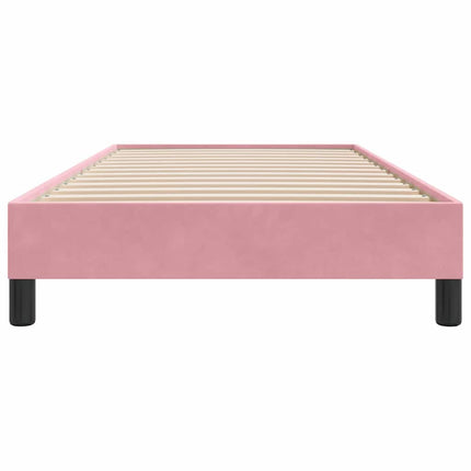 kontinentalseng uden madras 100x210 cm fløjl lyserød