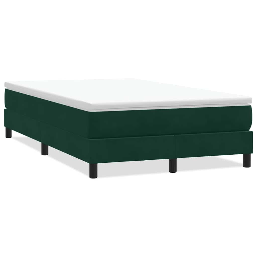 kontinentalseng uden madras 120x210 cm fløjl mørkegrøn