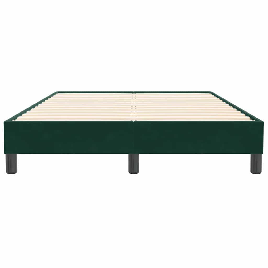kontinentalseng uden madras 120x210 cm fløjl mørkegrøn