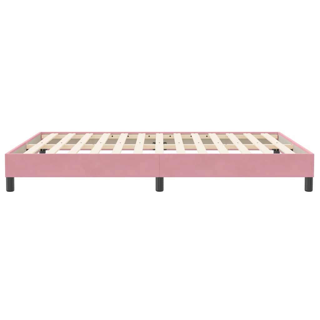 kontinentalseng uden madras 140x210 cm fløjl lyserød
