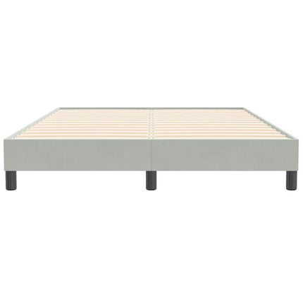 kontinentalseng uden madras 160x210 cm fløjl lysegrå