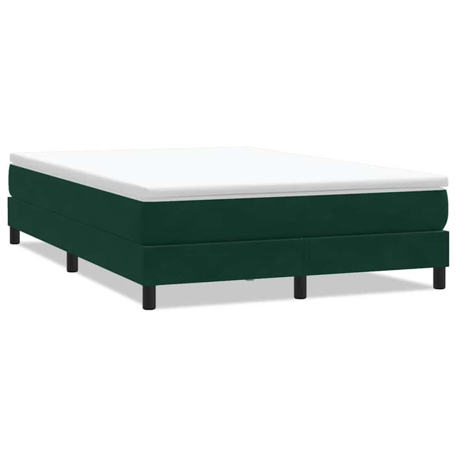 kontinentalseng uden madras 160x210 cm fløjl mørkegrøn