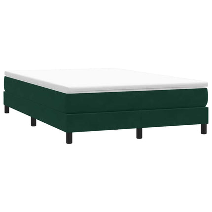kontinentalseng uden madras 160x210 cm fløjl mørkegrøn