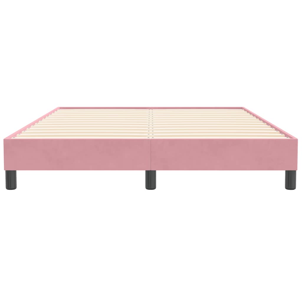 kontinentalseng uden madras 160x210 cm fløjl lyserød