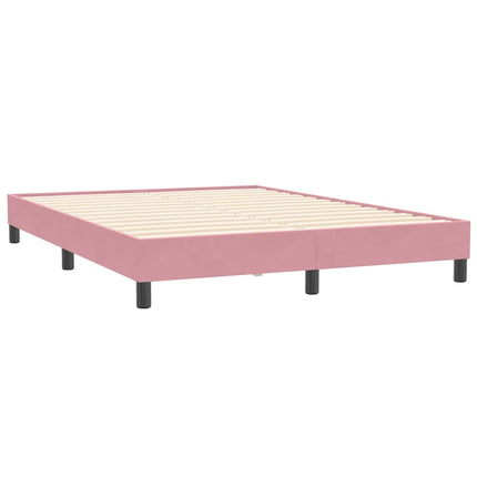 kontinentalseng uden madras 160x210 cm fløjl lyserød
