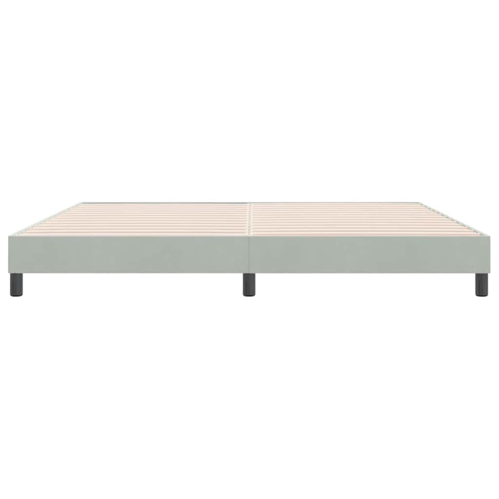 kontinentalseng uden madras 180x210 cm fløjl lysegrå