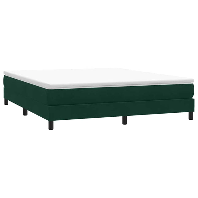 kontinentalseng uden madras 180x210 cm fløjl mørkegrøn