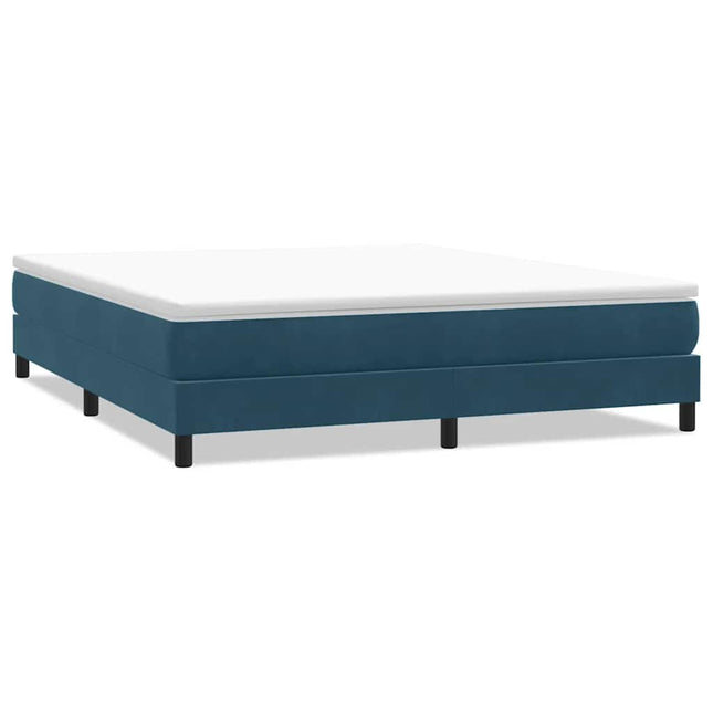 kontinentalseng uden madras 180x210 cm fløjl mørkeblå