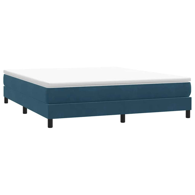 kontinentalseng uden madras 180x210 cm fløjl mørkeblå