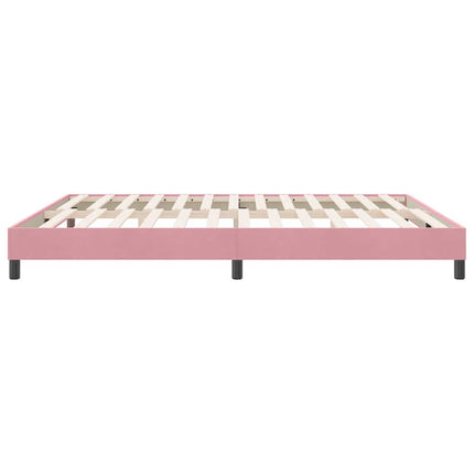 kontinentalseng uden madras 180x210 cm fløjl lyserød