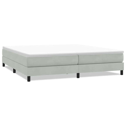 kontinentalseng uden madras 200x210 cm fløjl lysegrå