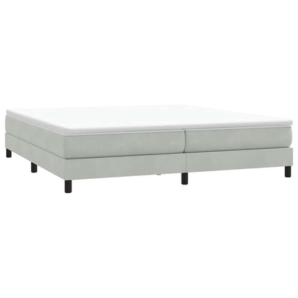 kontinentalseng uden madras 200x210 cm fløjl lysegrå