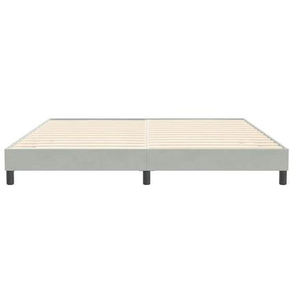 kontinentalseng uden madras 200x210 cm fløjl lysegrå