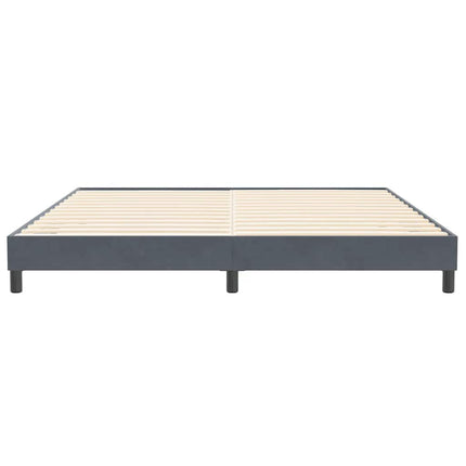 kontinentalseng uden madras 200x210 cm fløjl mørkegrå
