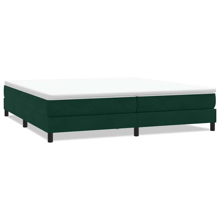 kontinentalseng uden madras 200x210 cm fløjl mørkegrøn