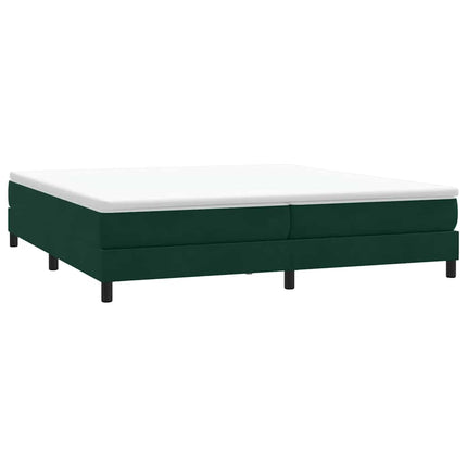 kontinentalseng uden madras 200x210 cm fløjl mørkegrøn