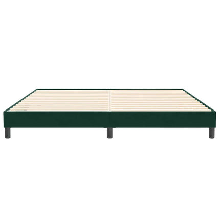 kontinentalseng uden madras 200x210 cm fløjl mørkegrøn