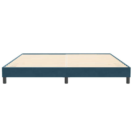 kontinentalseng uden madras 200x210 cm fløjl mørkeblå
