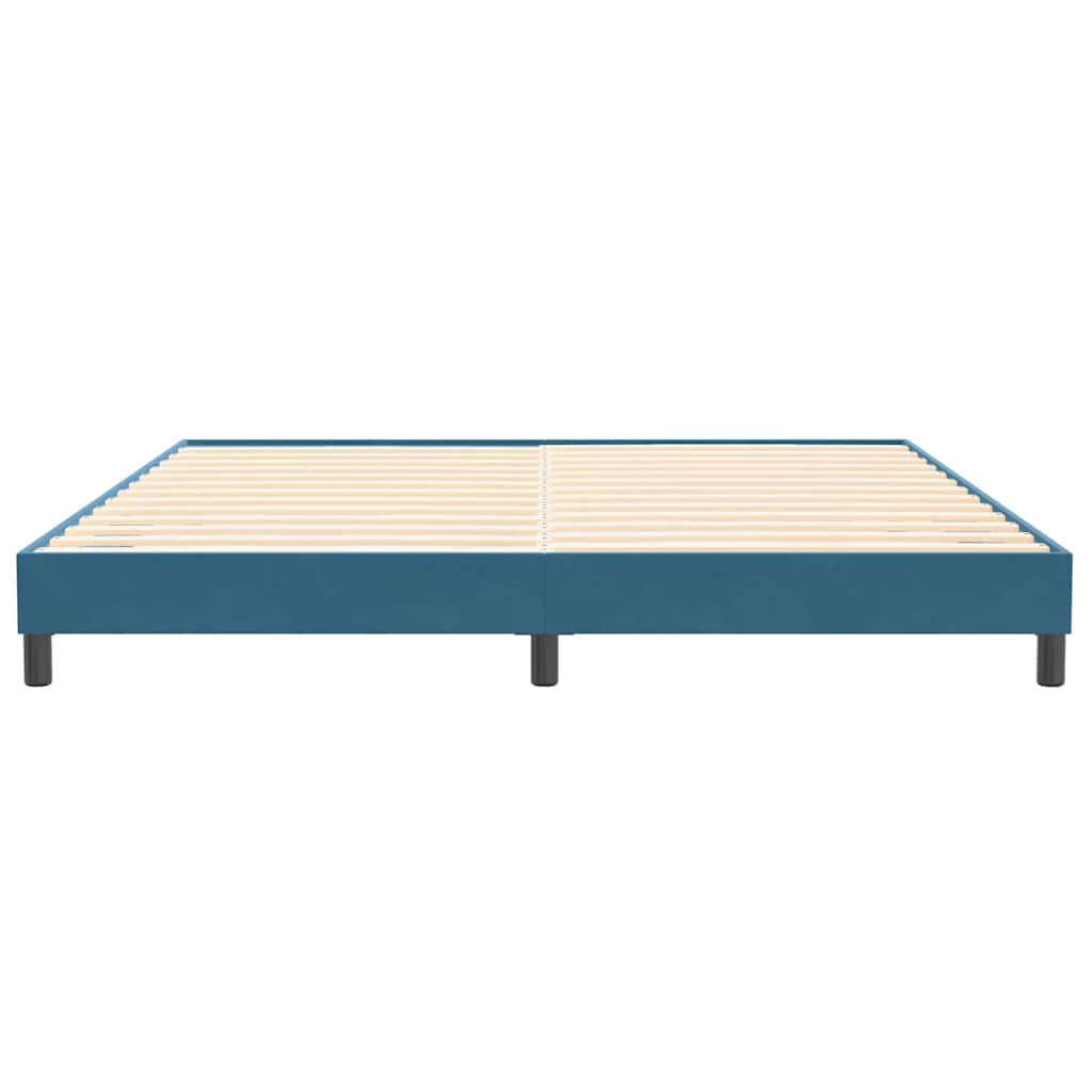 kontinentalseng uden madras 200x210 cm fløjl mørkeblå