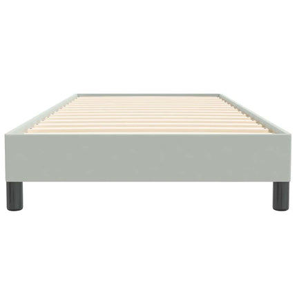 kontinentalseng uden madras 80x220 cm fløjl lysegrå