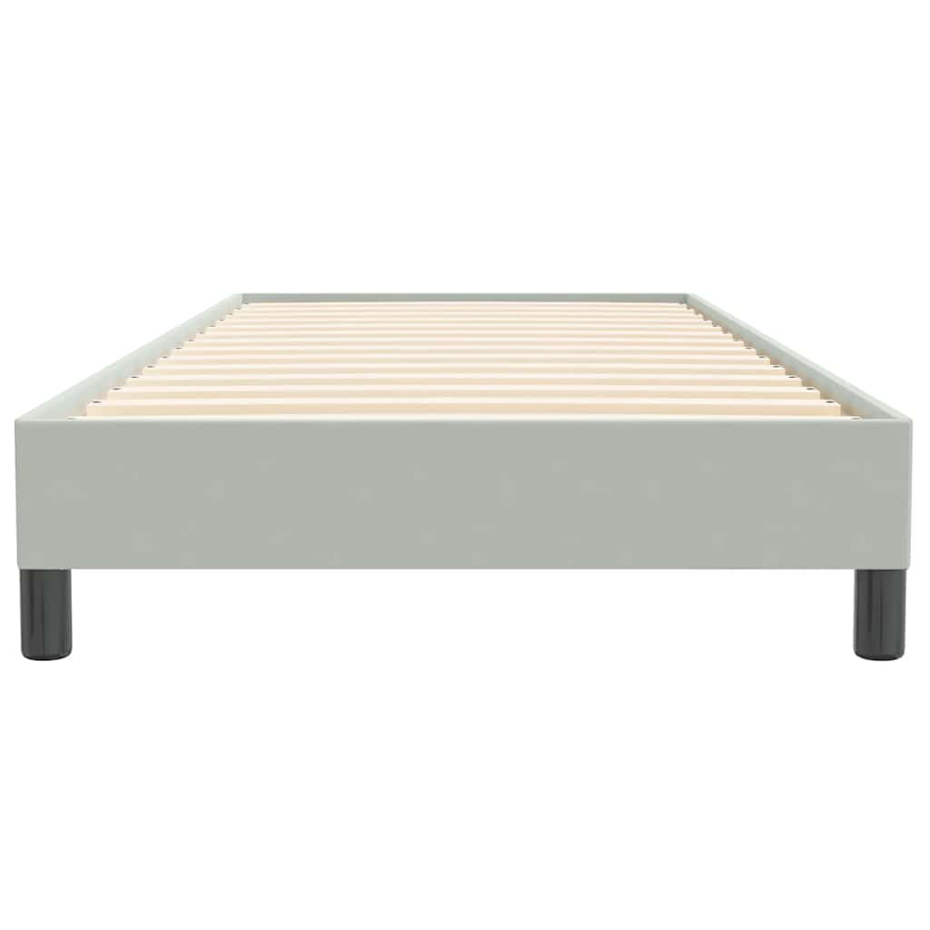 kontinentalseng uden madras 80x220 cm fløjl lysegrå