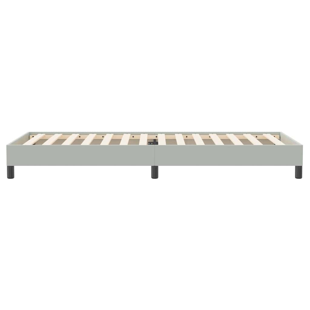kontinentalseng uden madras 80x220 cm fløjl lysegrå