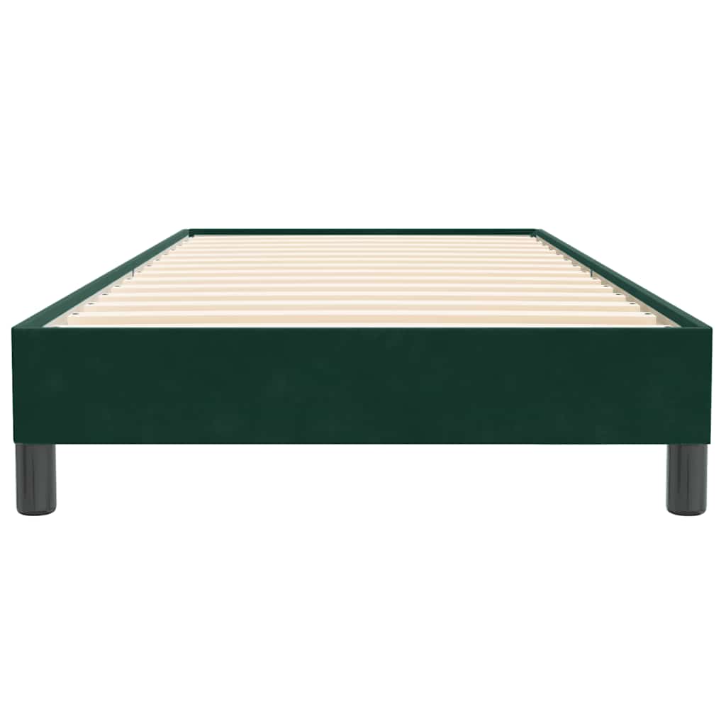 kontinentalseng uden madras 80x220 cm fløjl mørkegrøn