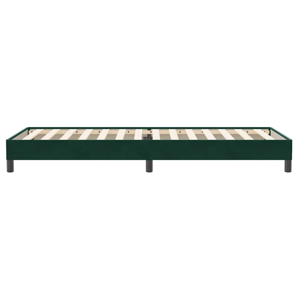 kontinentalseng uden madras 80x220 cm fløjl mørkegrøn