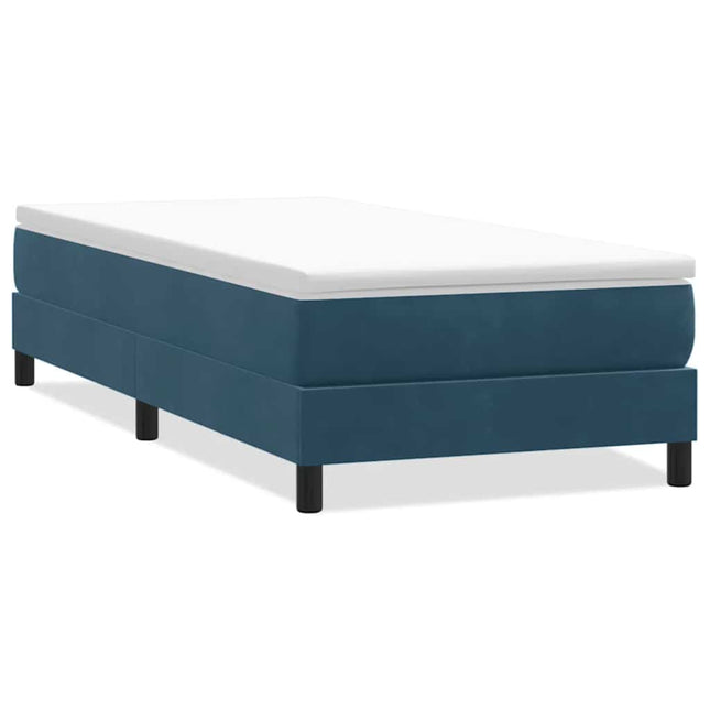 kontinentalseng uden madras 80x220 cm fløjl mørkeblå