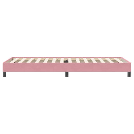 kontinentalseng uden madras 80x220 cm fløjl lyserød