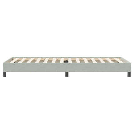 kontinentalseng uden madras 90x220 cm fløjl lysegrå