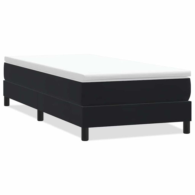 kontinentalseng uden madras 90x220 cm fløjl sort