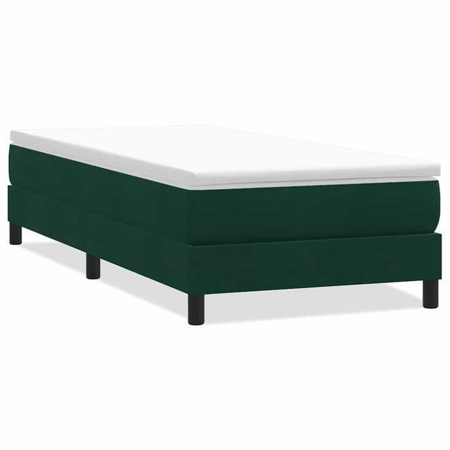 kontinentalseng uden madras 90x220 cm fløjl mørkegrøn